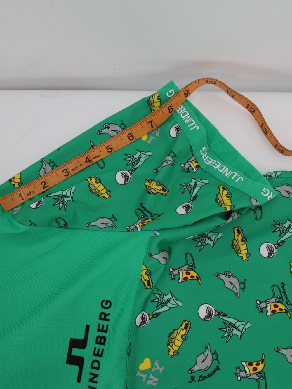 J Lindeberg Polo Shirt Mens Large Jeff Golf Pique Blarney New York Novelty Tour - Picture 11 of 14